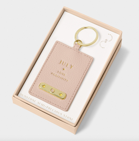 'July' Birthstone Keyring