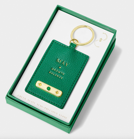'May' Birthstone Keyring