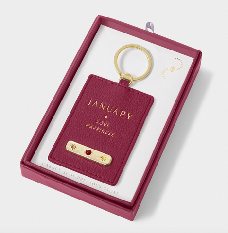 'January' Birthstone Keyring