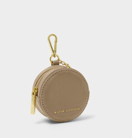 Nylon-Luxe Clip-On Purse- taupe