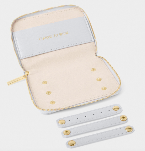 Slim Jewellery Case 'Choose To Shine'- POWDER BLUE