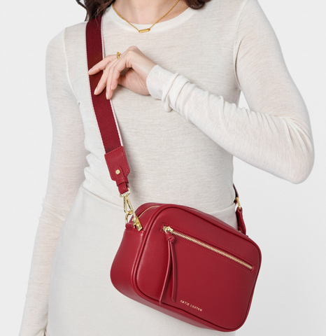 Hallie Garnet Red Crossbody Bag