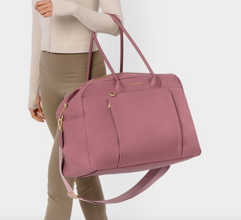 Nylon-Luxe Everyday Holdall in Deep Rose