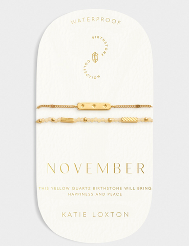 November Gold Birthstone Bracelet