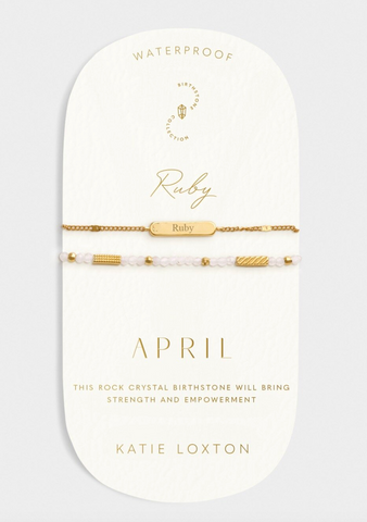 April Gold Birthstone Bracelet