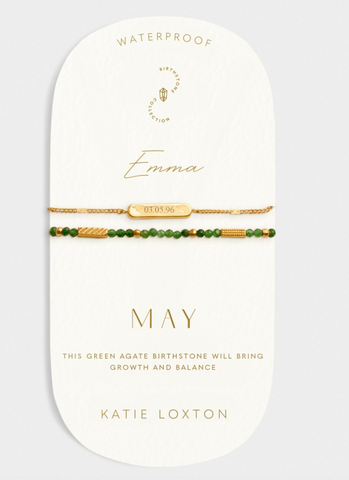 May Gold Birthstone Bracelet