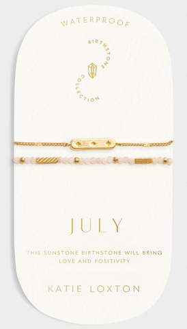 July Gold Birthstone Bracelet