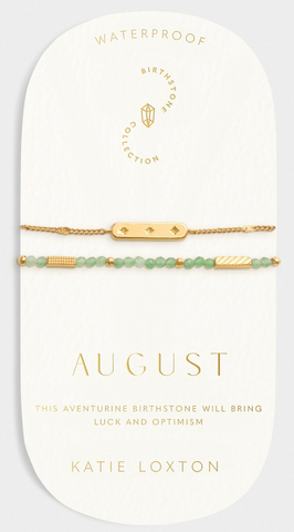 August Gold Birthstone Bracelet