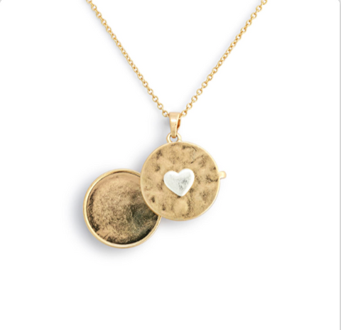 Love You Locket Gold Necklace - 18in