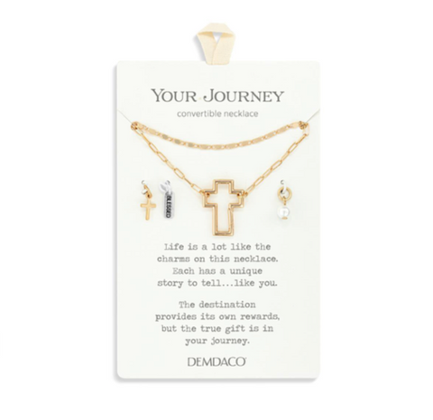 Faith Gold Necklace Jewelry Set - 18in
