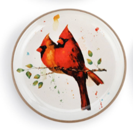 Double Cardinal Appetizer Plate