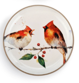 Double Cardinal Appetizer Plate