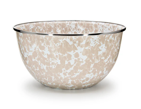 Taupe Swirl Large Salad Bowl