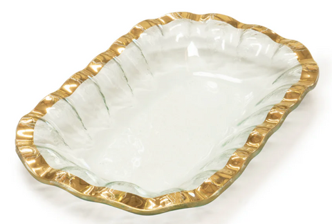 Ruffle Rectangular Bowl