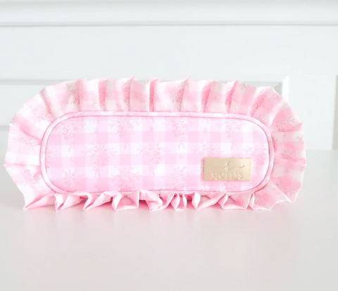 Ruffled Nylon Pencil Bag