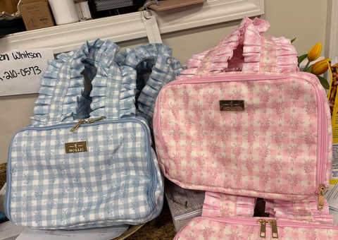Ruffled Nylon Toiletry Bag
