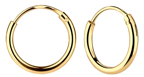 14K Gold-Plated Endless Hoop Earring