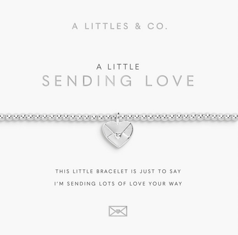 A Little 'Sending Love' Bracelet In Silver Plating