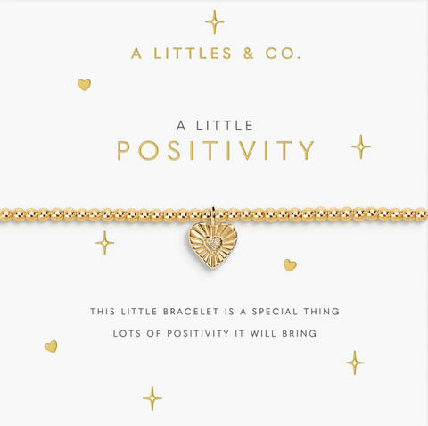A Little 'Positivity' Bracelet In Gold-Tone Plating