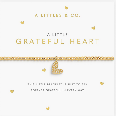 A Little 'Grateful Heart' Bracelet In Gold-Tone Plating