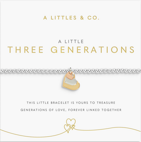 A Little 'Three Generations' Bracelet In Silver, Gold-Tone, And Rose Gold-Tone Plating