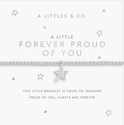A Little 'Forever Proud Of You' Bracelet In Silver Plating
