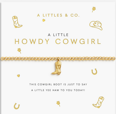 A Little 'Howdy Cowgirl' Bracelet In Gold-Tone Plating