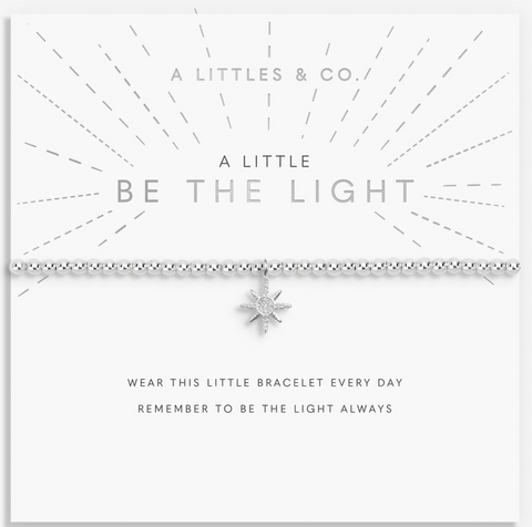 A Little 'Be The Light' Bracelet In Silver Plating