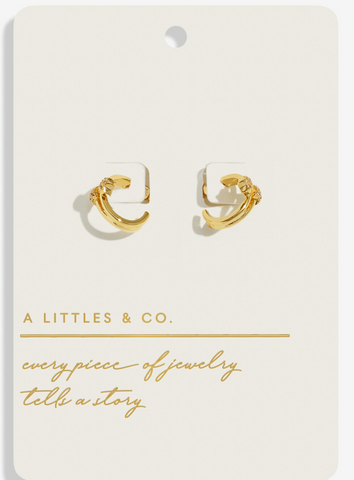 Style Stories Stars Hoop Earrings In Gold-Tone Plating