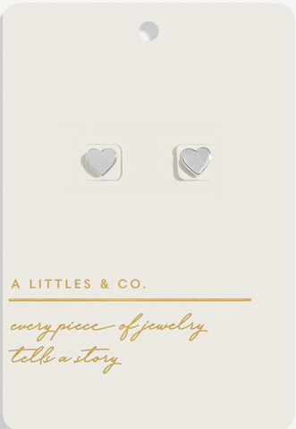 Style Stories Hearts Earrings In Silver Plating