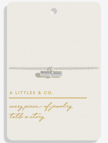 Style Stories Heart T-Bar Bracelet In Silver Plating