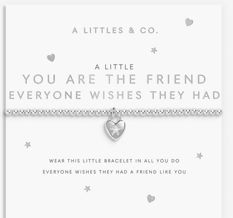 A Little 'You're The Friend Everyone Wishes They Had' Bracelet In Silver Plating