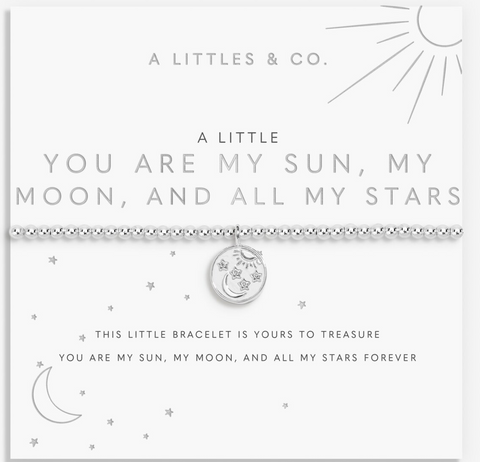 A Little 'You Are My Sun, My Moon, And All My Stars' Bracelet In Silver Plating