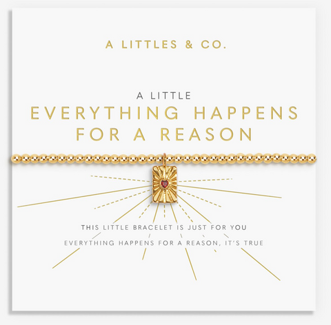 A Little 'Everything Happens For A Reason' Bracelet In Gold-Tone Plating