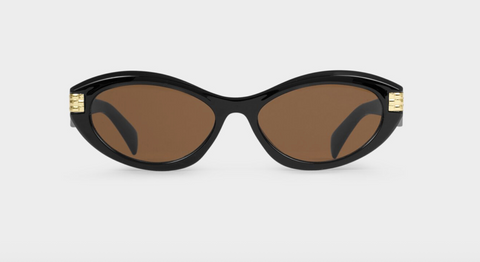 Bordeaux Slim Oval Sunglasses