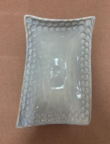Rectangle Fluted Fingerprint Dish
