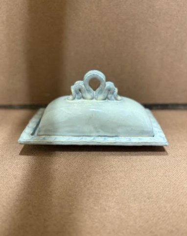 Fingerprint Pottery Butter Dish
