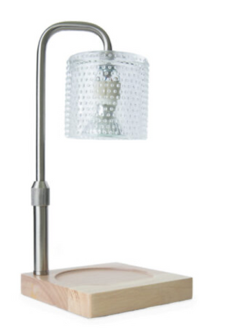 Hobnail Candle Warmer Lamp Silver