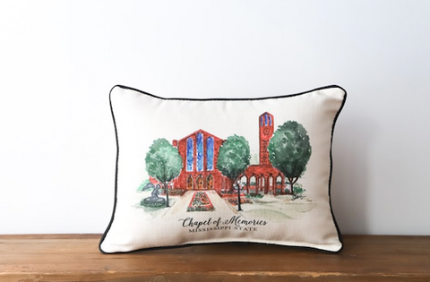 HANDPAINTED CHAPEL OF MEMORIES PILLOW
