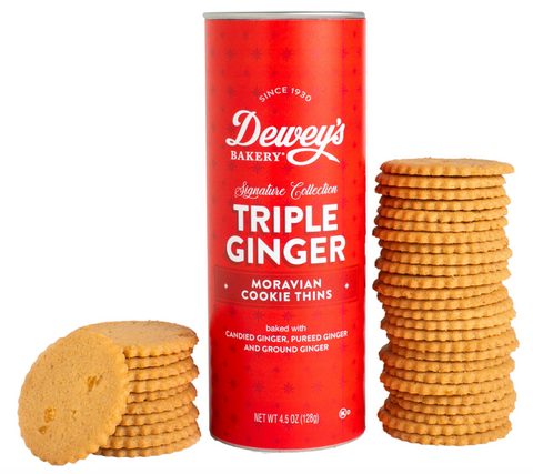 TRIPLE GINGER MORAVIAN COOKIE THINS TUBE