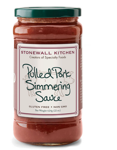 pulled pork simmering sauce