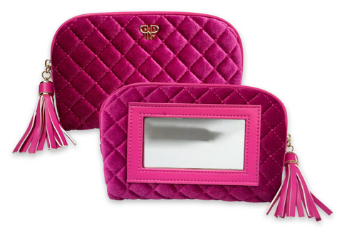 Glam Makeup Case - Fuchsia Velvet