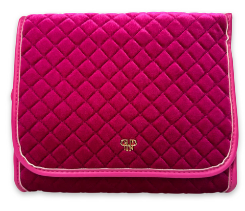 Classic Toiletry Case - Fuchsia Velvet