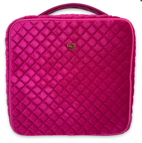 Mini Diva Makeup Case - Fuchsia Velvet