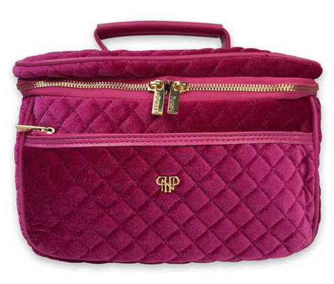 Classic Train Case - Fuchsia Velvet