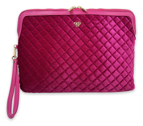 Litt Makeup Case - Fuchsia Velvet