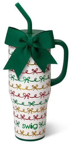 Christmas Bows Mega Mug 40oz