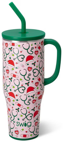Santa's Scrubs Mega Mug 40oz
