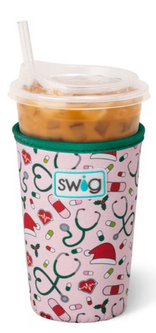 Santa's Scrubs Iced Cup Coolie (Medium)