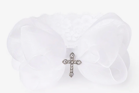 CHRISTENING BABY GIRL HEADBAND
